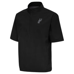 San Antonio Spurs Antigua Brisk Quarter-Zip Windbreaker Black