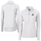 Cleveland Browns Cutter & Buck Women's Adapt Eco Knit Stretch Recycled Half-Zip Pullover Top - White - NFL