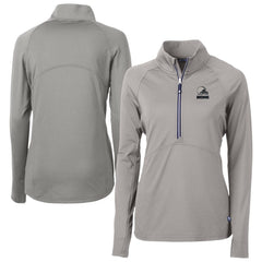 Cleveland Browns Cutter & Buck Women's Adapt Eco Knit Stretch Recycled Half-Zip Pullover Top - Gray - NFL
