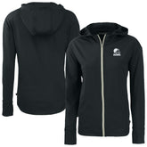 Cutter & Buck Cleveland Browns Women's Black Daybreak Eco Recycled Full-Zip Hoodie - NFL