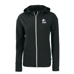 Cutter & Buck Cleveland Browns Women's Black Daybreak Eco Recycled Full-Zip Hoodie - NFL