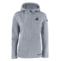 Cleveland Browns Cutter & Buck Women's Evoke Eco Softshell Recycled Full-Zip Hoodie Jacket - Gray - NFL