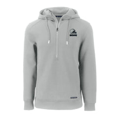 Cleveland Browns Cutter & Buck Roam Eco Recycled Half-Zip Pullover Hoodie - Gray - NFL