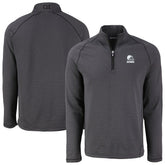 Cleveland Browns Cutter & Buck Peshastin Eco Fleece Recycled Half-Zip Pullover - Heather Black - NFL