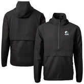 Cleveland Browns Cutter & Buck Charter Eco Recycled Anorak Half-Zip Hoodie Jacket - Black - NFL
