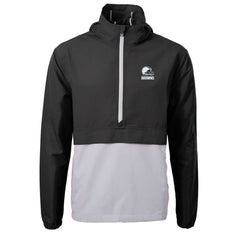 Cleveland Browns Cutter & Buck Charter Eco Recycled Anorak Half-Zip Hoodie Jacket - Black - NFL
