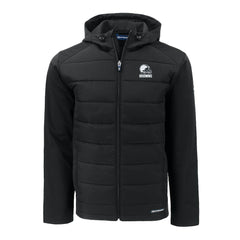 Cleveland Browns Cutter & Buck Evoke Hybrid Eco Softshell Recycled Full-Zip Hooded Jacket - Black - NFL