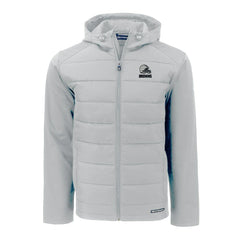 Cleveland Browns Cutter & Buck Evoke Hybrid Eco Softshell Recycled Full-Zip Hooded Jacket - Gray - NFL