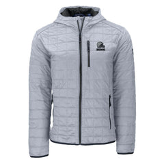 Cleveland Browns Cutter & Buck Rainier Primaloft Eco Full-Zip Hooded Jacket - Gray - NFL