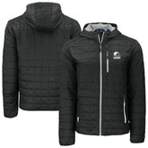 Cleveland Browns Cutter & Buck Rainier Primaloft Eco Full-Zip Hooded Jacket - Black - NFL