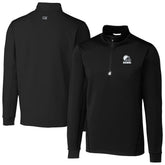 Cleveland Browns Cutter & Buck Big & Tall Traverse Stretch Eco Quarter-Zip Pullover Top - Black - NFL