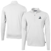 Cleveland Browns Cutter & Buck Big & Tall Virtue Eco Pique Recycled Quarter-Zip Pullover Top - White - NFL