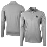 Cleveland Browns Cutter & Buck Big & Tall Virtue Eco Pique Recycled Quarter-Zip Pullover Top - Gray - NFL