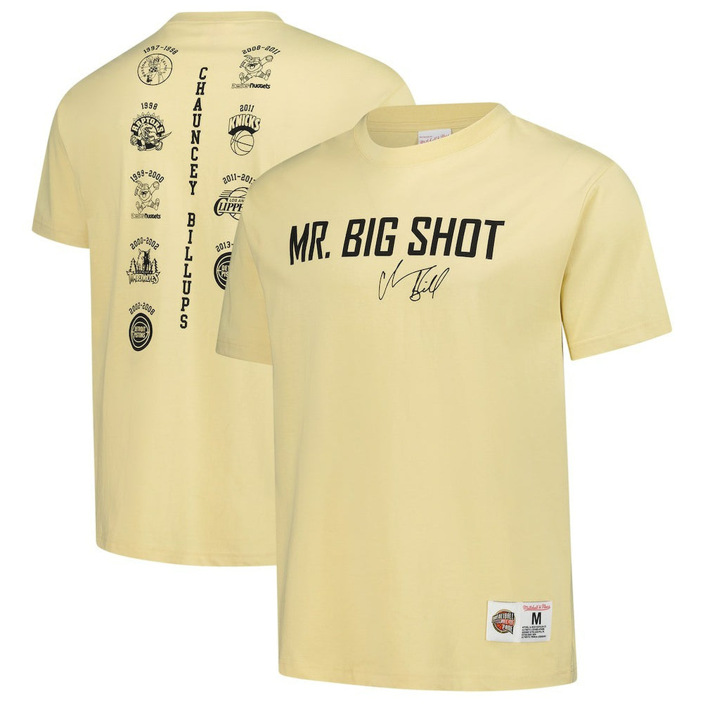 Mitchell & Ness Chauncey Billups Detroit Pistons Premium T-Shirt Cream