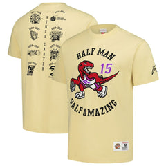 Mitchell & Ness Vince Carter Toronto Raptors Premium T-Shirt Cream