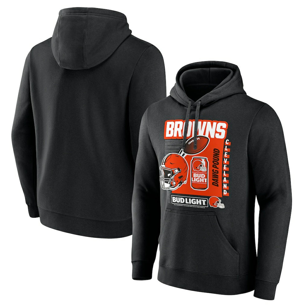 Cleveland Browns Bud Light Pullover Hoodie - Black - NFL
