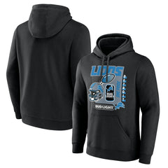 Detroit Lions Bud Light Pullover Hoodie - Black - NFL