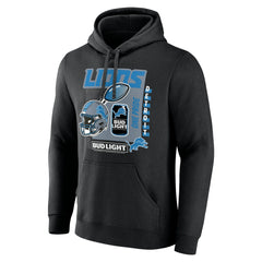 Detroit Lions Bud Light Pullover Hoodie - Black - NFL
