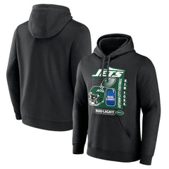 New York Jets Bud Light Pullover Hoodie - Black - NFL