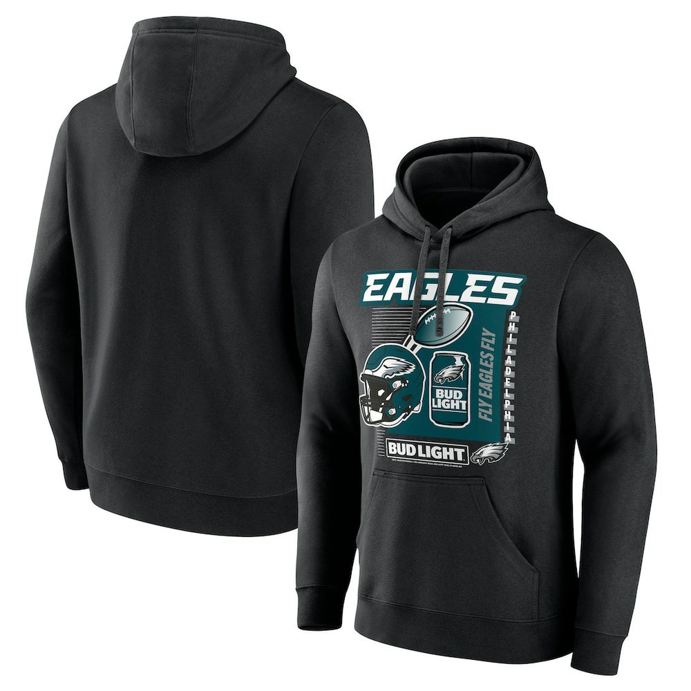 Philadelphia Eagles Bud Light Pullover Hoodie - Black - NFL