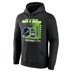 Seattle Seahawks Bud Light Pullover Hoodie - Black - NFL