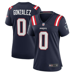 Christian Gonzalez New England Patriots Women's Team Game Jersey - Navy - Nike