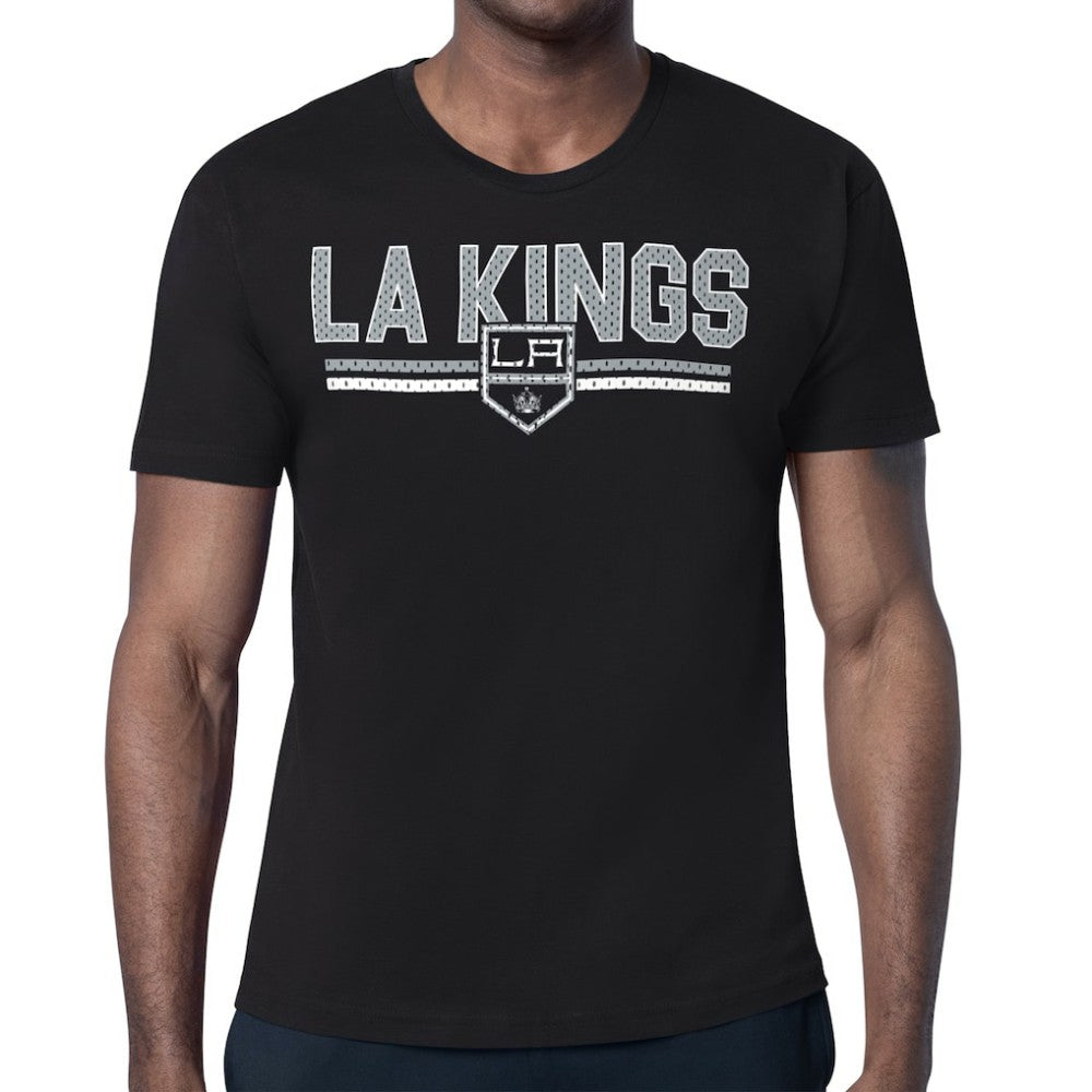 Los Angeles Kings Starter Mesh Look Team Name T-Shirt - Black | NHL Lifestyle