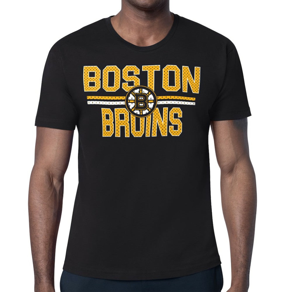 Boston Bruins Starter Mesh Look Team Name T-Shirt - Black | NHL near me