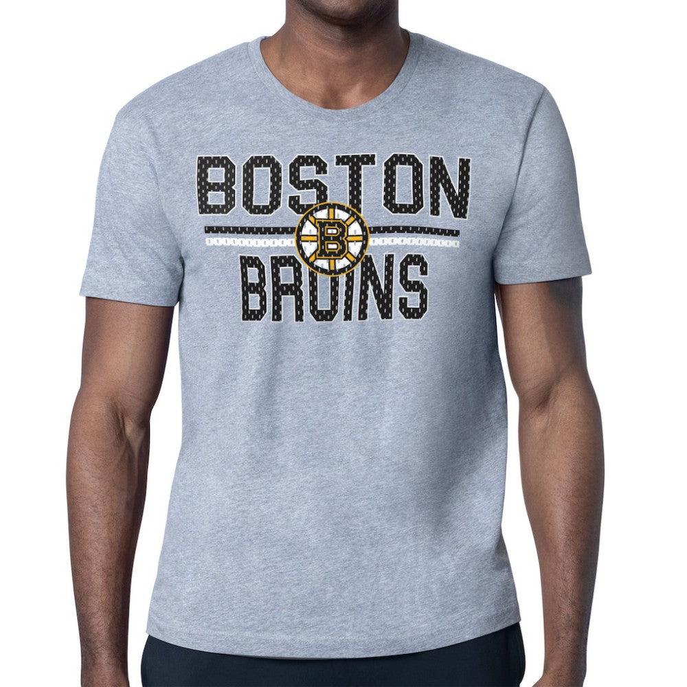 Boston Bruins Starter Mesh Look Team Name T-Shirt - Heather Gray | NHL sale
