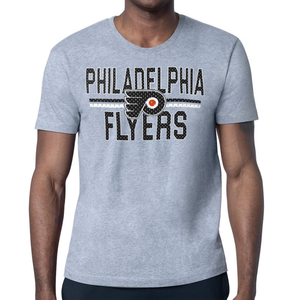 Philadelphia Flyers Starter Mesh Look Team Name T-Shirt - Heather Gray | NHL on sale