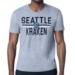 Seattle Kraken Starter Mesh Look Team Name T-Shirt - Heather Gray | NHL online