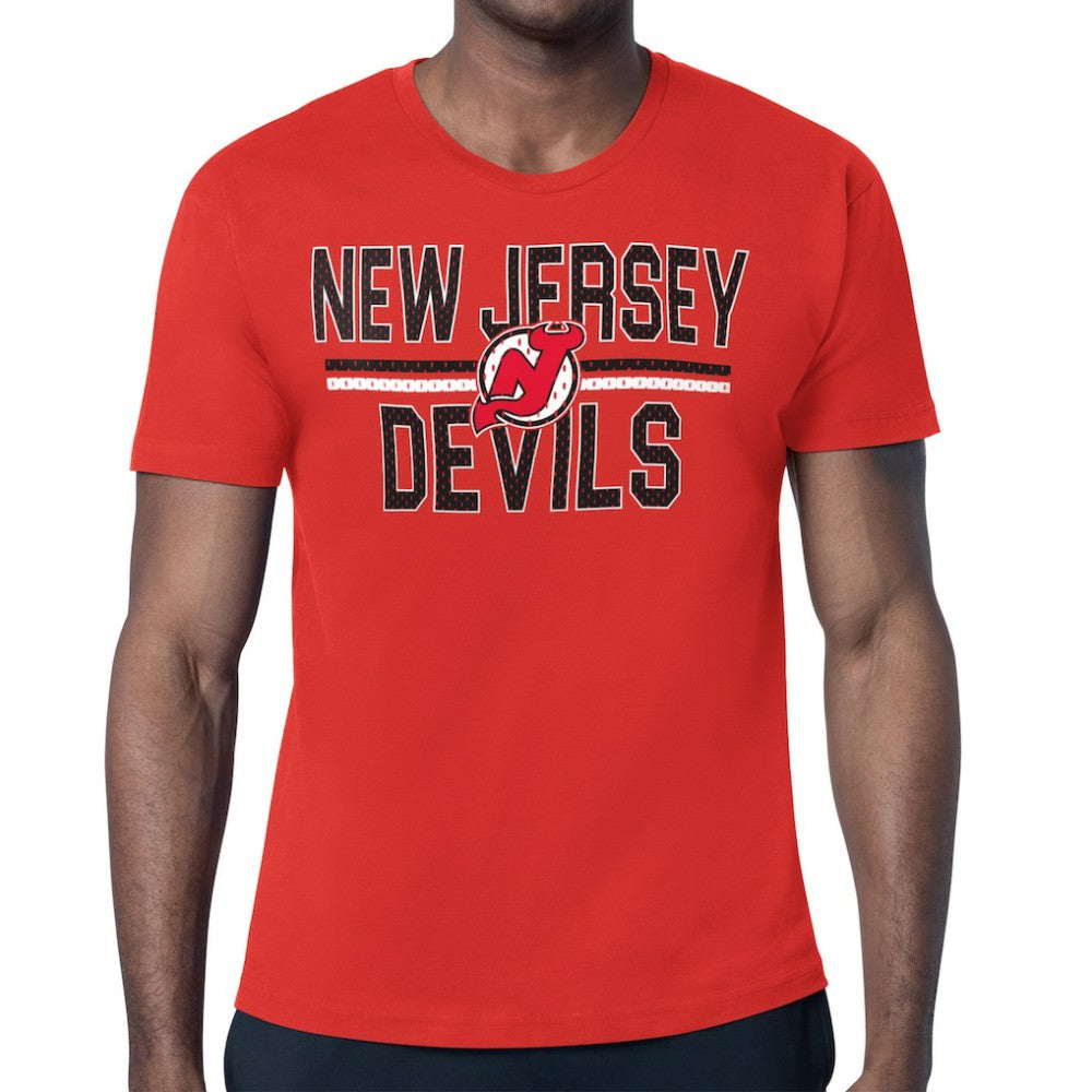 New Jersey Devils Starter Mesh Look Team Name T-Shirt - Red | NHL on sale