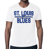 St. Louis Blues Starter Mesh Look Team Name T-Shirt - White | NHL Lifestyle
