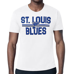 St. Louis Blues Starter Mesh Look Team Name T-Shirt - White | NHL Lifestyle