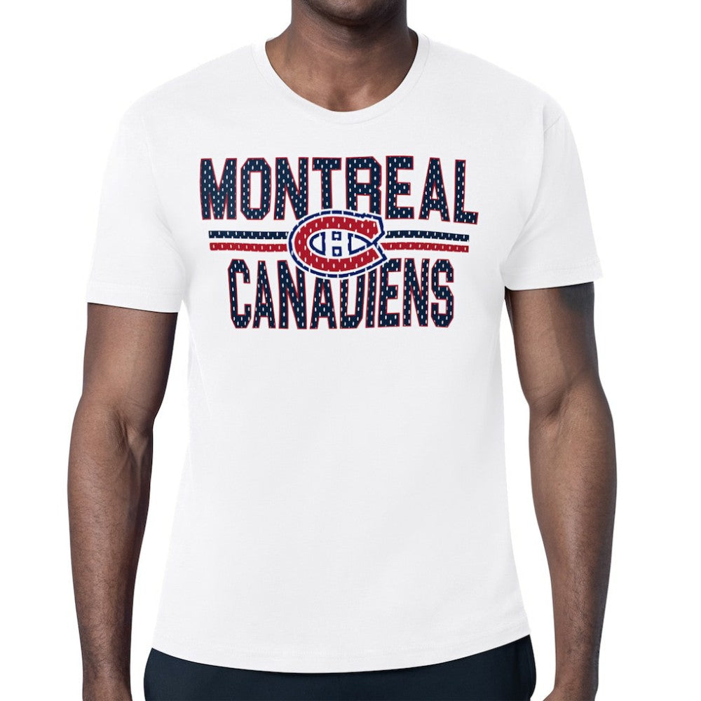 Montreal Canadiens Starter Mesh Look Team Name T-Shirt - White | NHL Lifestyle