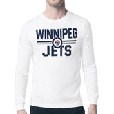 Winnipeg Jets Starter Mesh Look Team Name Long Sleeve T-Shirt - White | NHL Lifestyle