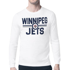Winnipeg Jets Starter Mesh Look Team Name Long Sleeve T-Shirt - White | NHL Lifestyle