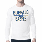 Buffalo Sabres Starter Mesh Look Team Name Long Sleeve T-Shirt - White | NHL Clearance
