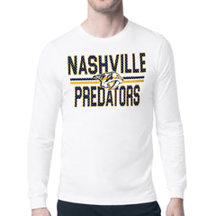 Nashville Predators Starter Mesh Look Team Name Long Sleeve T-Shirt - White | NHL sale