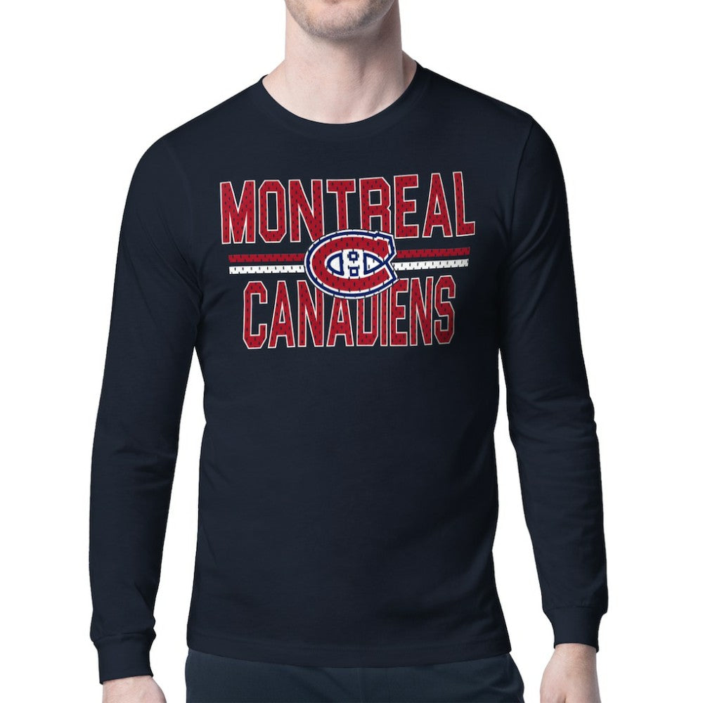 Montreal Canadiens Starter Mesh Look Team Name Long Sleeve T-Shirt - Navy | NHL online