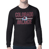 Colorado Avalanche Starter Mesh Look Team Name Long Sleeve T-Shirt - Black | NHL online