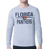 Florida Panthers Starter Mesh Look Team Name Logo Long Sleeve T-Shirt - Heather Gray | NHL on sale