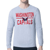 Washington Capitals Starter Mesh Look Team Name Logo Long Sleeve T-Shirt - Heather Gray | NHL online