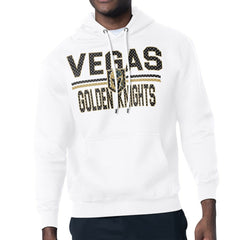 Vegas Golden Knights Starter Mesh Look Team Name Logo Tri-Blend Pullover Hoodie - White | NHL Lifestyle