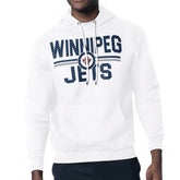 Winnipeg Jets Starter Mesh Look Team Name Logo Tri-Blend Pullover Hoodie - White | NHL Clearance