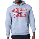Washington Capitals Starter Mesh Look Team Name Logo Tri-Blend Pullover Hoodie - Heather Gray | NHL near me