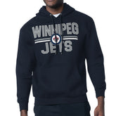 Winnipeg Jets Starter Mesh Look Team Name Logo Tri-Blend Pullover Hoodie - Navy | NHL Clearance