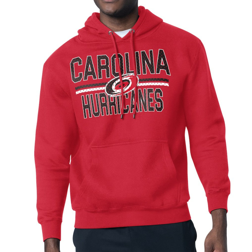 Carolina Hurricanes Starter Mesh Look Team Name Logo Tri-Blend Pullover Hoodie - Red | NHL on sale