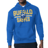 Buffalo Sabres Starter Mesh Look Team Name Logo Tri-Blend Pullover Hoodie - Royal | NHL discount