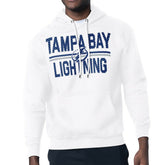 Tampa Bay Lightning Starter Mesh Look Team Name Logo Tri-Blend Pullover Hoodie - White | NHL Clearance